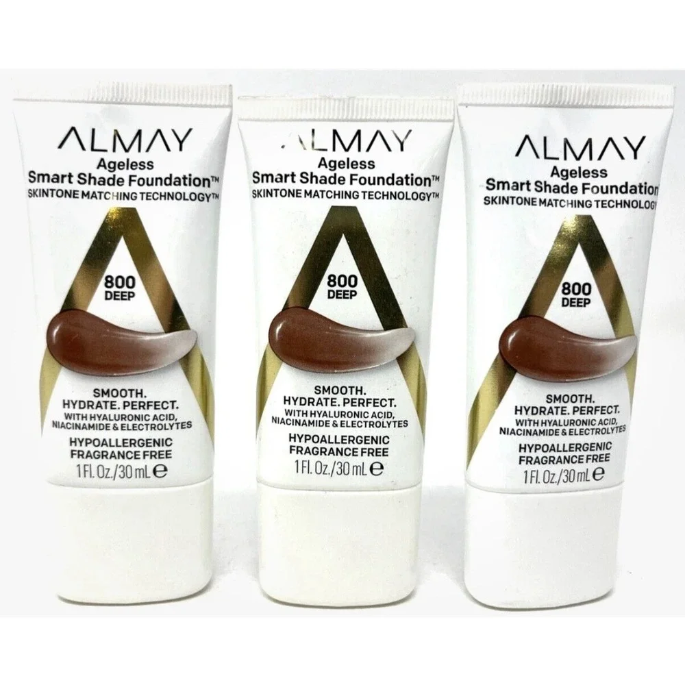 Almay Ageless Smart Shade Foundation New 1 fl oz Each 800 - Deep Lot Of 3